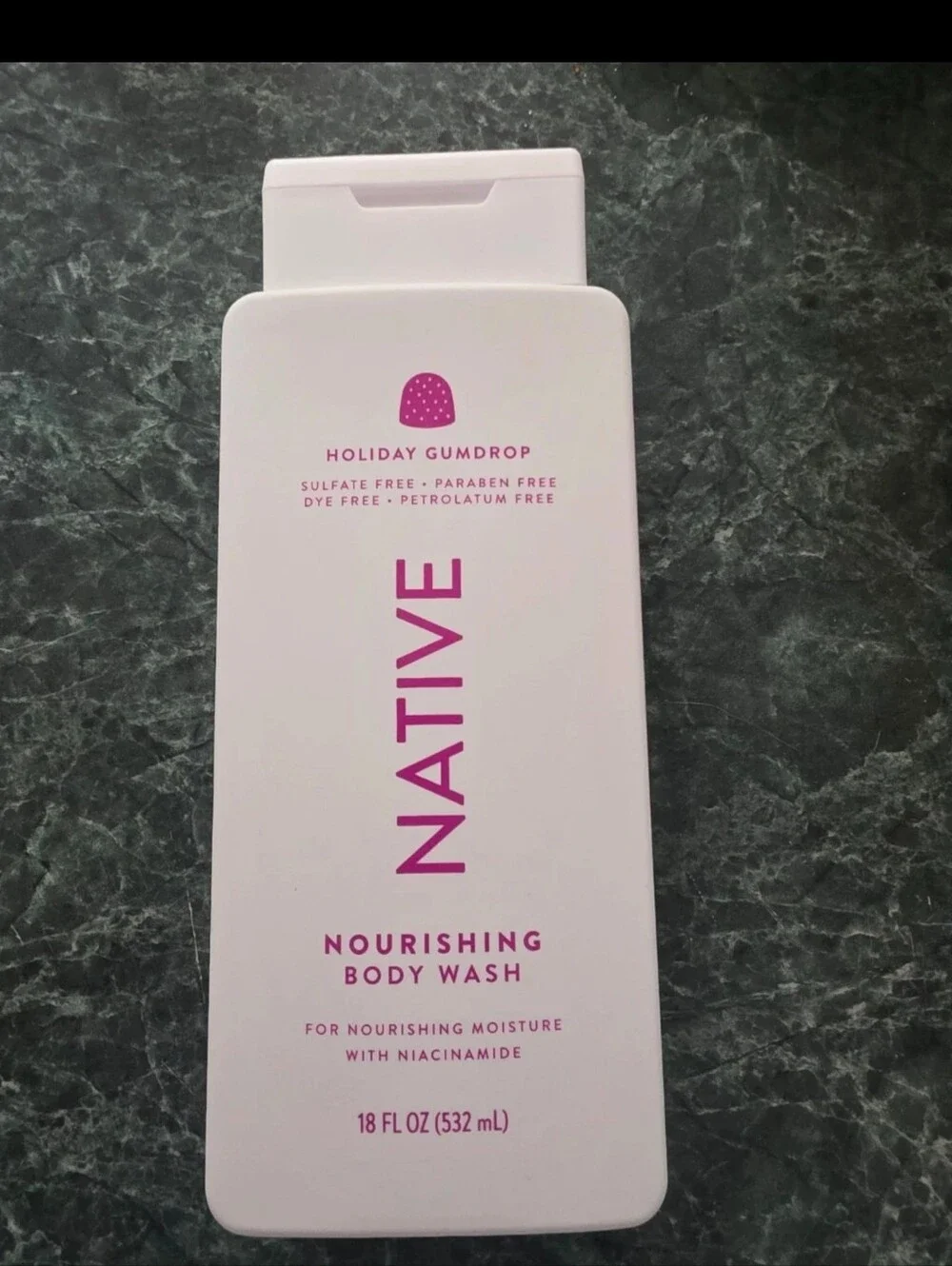 Native Holiday Gumdrop Nourishing Body Wash - White & Pink